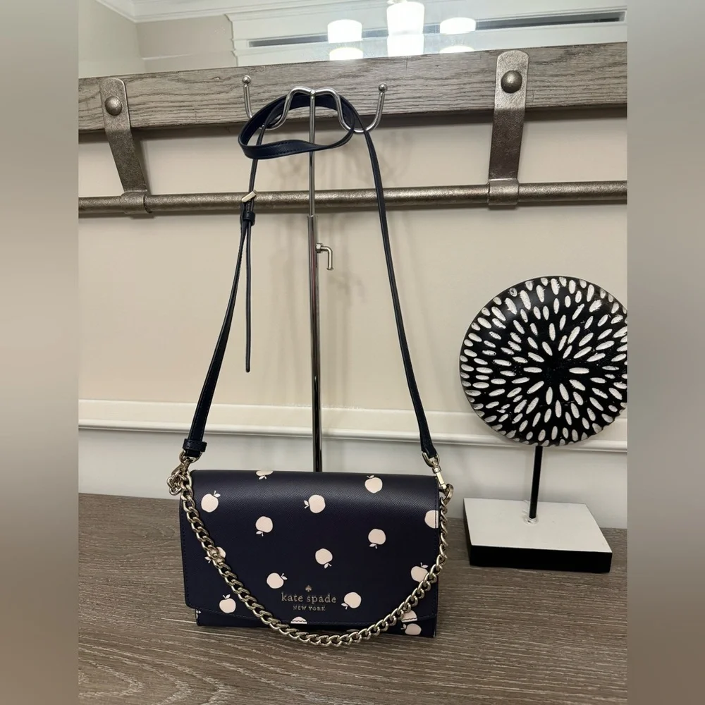 Kate Spade Navy and Cream Crossbody Bag - Picture 10 of 14